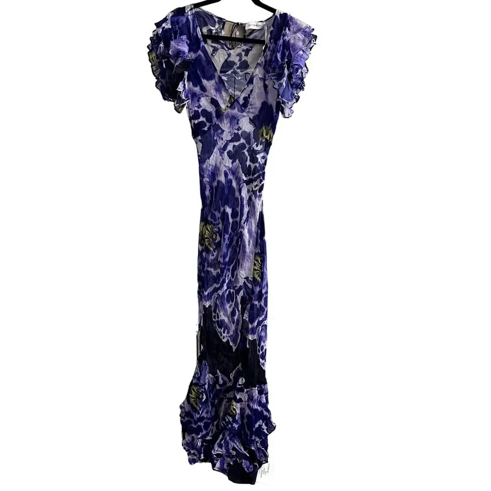 Rat & Boa Lucille Floral Maxi Dress Purple Orchid - Picture 2 of 5